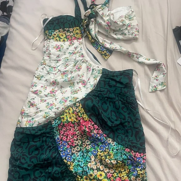 For Love & Lemons Darlene Mini Dress sz L - Picture 4 of 6